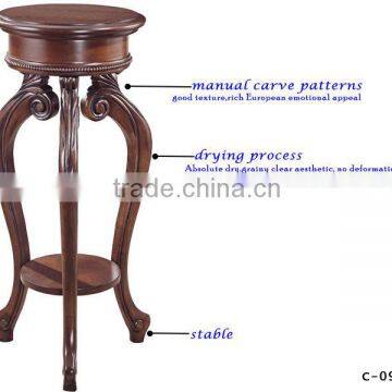 French hotel bedroom antique solid wood flower stand C-09#