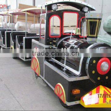 competitive price colorful electric trackless train with 4 carriages