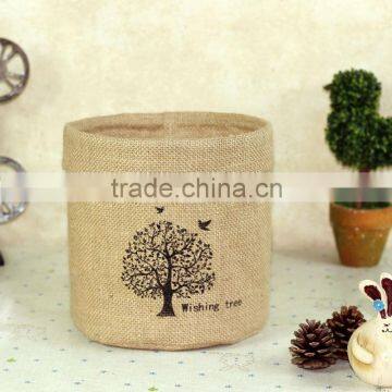 2015 wholesale folded jute storage bag, trash bag