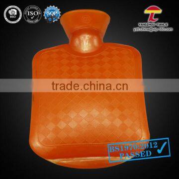 BS 2500ml orange color pvc hot water bottle