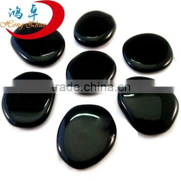 black agate pocket gemstone worry stone