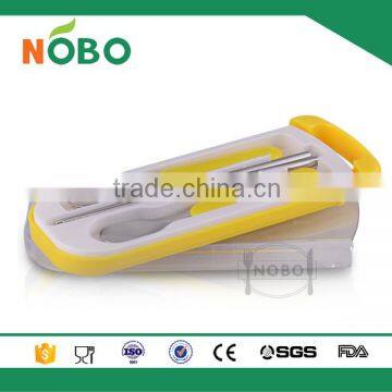 Cute Design Spoon Chopsiticks and Forks Sets Stainless Steel Kids Tableware With Box photo-4