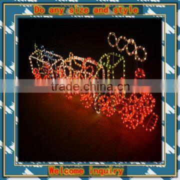 Latest new style with 3D model outdoor lighted christmas train