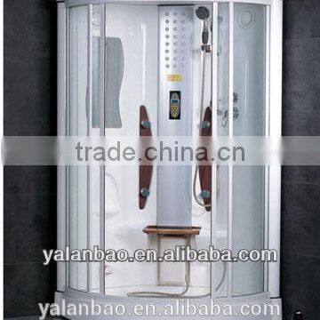 Hot sale steam shower parts/Simple low tray steam sauna shower combination without massage tub