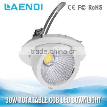 High CRI warm white 2800k-3200k 30W gimbal LED downlight for commercial lighting