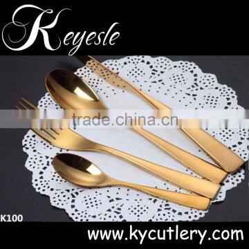 Good Quality Gold Plated Cutlery Set Stainless Steel photo-5