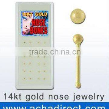 wholesale 14kt gold nose ring