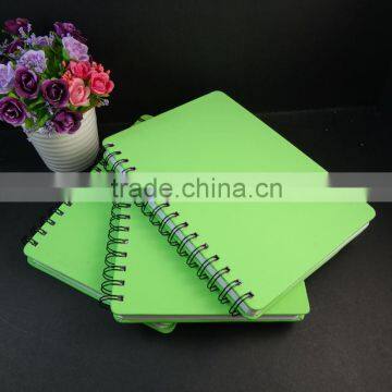 Nice Blank Green pu Leather Spiral Notebook