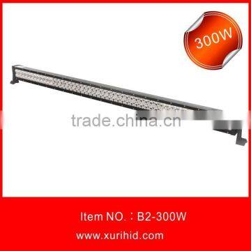 2015 new dual row led light bar 52 inch 300W 18000 lumin high quality black/white light bar for jeep, wrangler, suv,marine