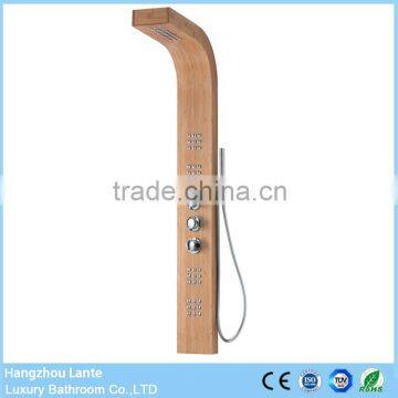 Wholesale Bamboo Shower Tower with Spray Shower