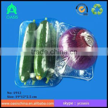 Recyclable Eco-friendly Disposable PET Vegetable Tray photo-3