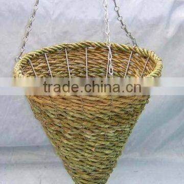 cone hanging basket,Rattan Hanging Basket,hanging flower basket,hanging planter,garden decoration,rustic home decor