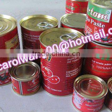 Canned Tomato Paste 210g in Tin Brix 28-30%