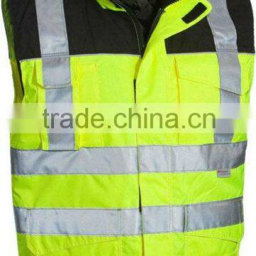 Top quality 2014 new design popular high-vis bodywarmer pilot vest