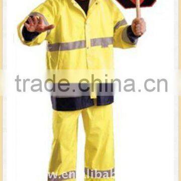 police PU reflective safety raincoat