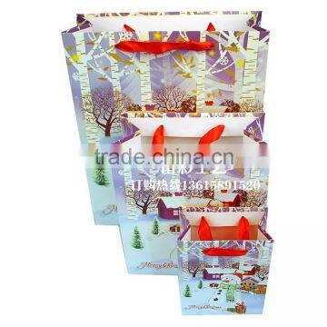 Colorful machine made christmas paper bag, kraft paper bag, shopping bag                        
                                                Quality Choice