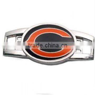 Sports Season Popular NFL Team Logo Shoelace Charms Chicago Bears Football Charm