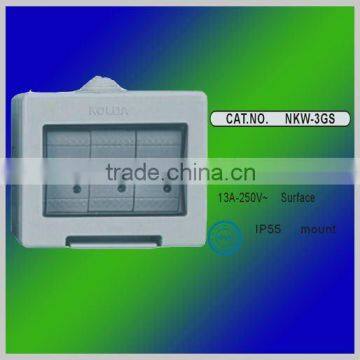 Wall Switch/three gang one way switch/pushbutton switch