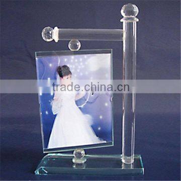 Personalized Fashionable Crystal Sounveir Gifts 4x6 Picture Frames Glass photo-3
