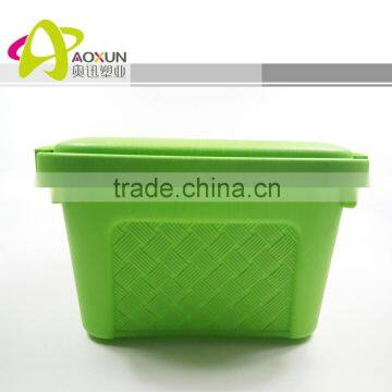 PP Plastic Rectangular Green Storage Box