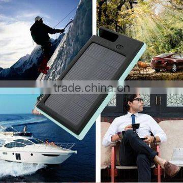 2016 8000mah waterproof multi-purpose portable solar charger power bank