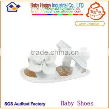 plain white fancy flower princess baptism ceremony dressy soft baby crib sandals