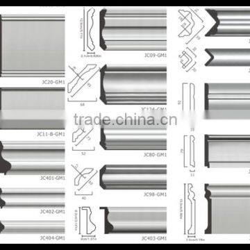 Silver Grey Color Polystyrene Mouldings Composite PS Wall skirting Board                        
                                                Quality Choice