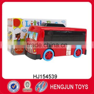 kids novelty toys electric bump&go bus toys with light and music