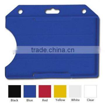 Horizontal Semi Rigid Plastic Card Holder - Select Color