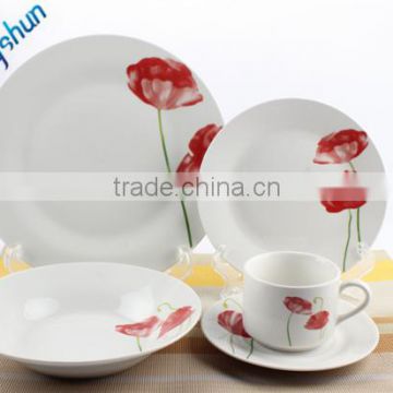 30 pcs porcelain dinner set in round shape,round houseware