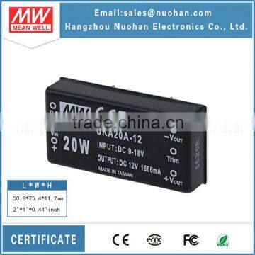 Mean well 20W DC DC Converter 12v 20w converter