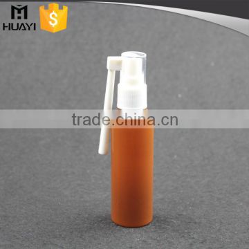 personal empty amber colored plastic Medical pump Spray bottle