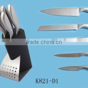 Stainless steel kitchen knife sets with stand