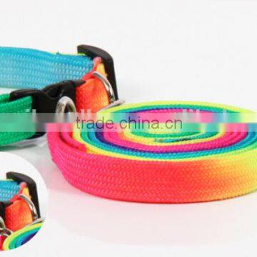 Factory Price Rainbow Nylon Leash and Chest For Small/large Dogs;nylon Material Dog Leash and Dog Chest photo-5