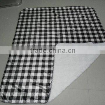 2013 100%polyester Printed Coral Fleece and Sherpa Fleece Blanket photo-4