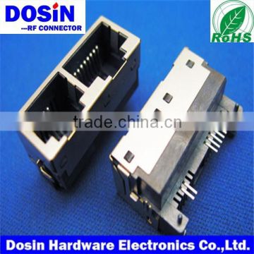 8P8C with LED Shielding PCB ModularJack RJ45 Connector with LED