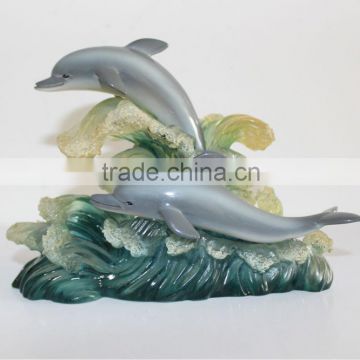 Chinese Factory produce polyresin dolphins statues various resin crafts handicrafts