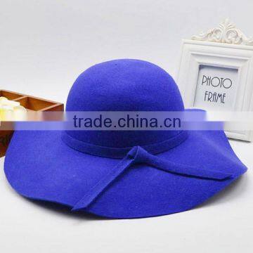 In Stock Cheap Wide Brim Wool Felt Hat Blank Wholesale photo-3