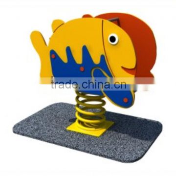 Kaiqi group Outdoor Garden Plastic PE board goldfish Spring Rider for Kids Play