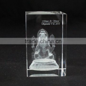 3D laser cheap buddhism themed crystal gifts