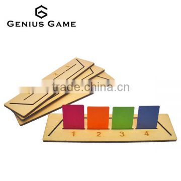 Wooden game card holder