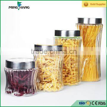 Wholesale empty glass storage container for food
