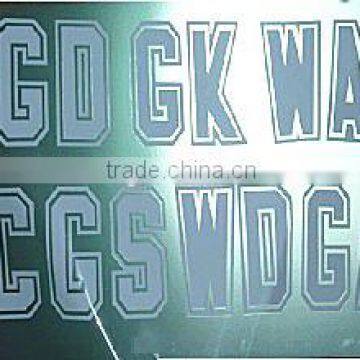 Factory custom custom iron on words transfer printing on garments