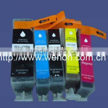 Ink Cartridge for Canon PGL-125BK/CLI-126BK/C/M/Y/GY with chip