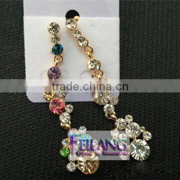 Wholesales Retro Diamond Earring Long Earrings Drop Earrings photo-3