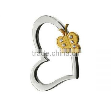 Butterfly charms cheap 316l heart shaped energy power pendant heart shaped photo pendant puffy heart pendant wholesale (LP5034)