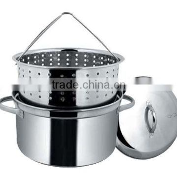 Stainless Steel 3 pcs Steamer Set