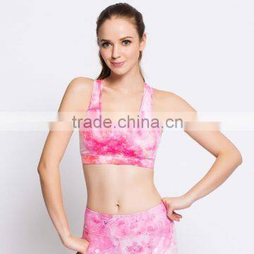 2016 Sexy Sublimation Printing Sports Bra of Women yoga bra wholesale