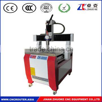 2200W NCStudio Control Small Metal Engraving CNC Router 6090 With Stainless Steel Water Tray X(60CM)*Y(90CM)*Z(20CM) CE Approval