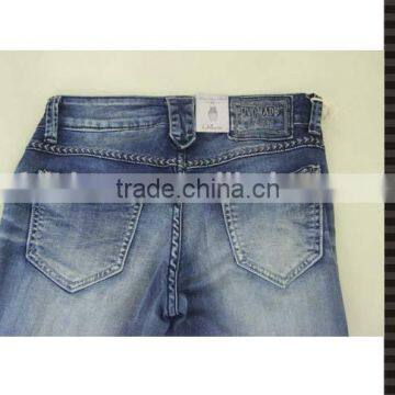 New Beaded Decoration Jeans Pent With Heavy Monkey Wash photo-5